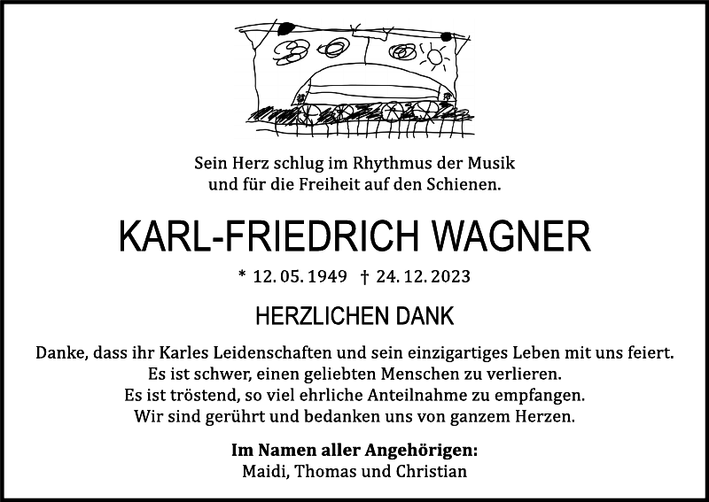 KarlFriedrich Wagner Danksagung Badische Zeitung