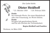 Anzeige für Dieter Heidhoff