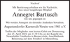 Anzeige für Annegret Bartusch