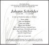 Anzeige für Johann Schröder