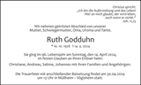 Anzeige für Ruth Godduhn