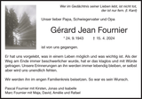 Anzeige für Gérard Jean Fournier