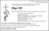 Anzeige für Edgar Hill