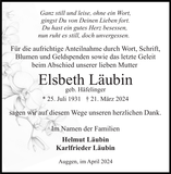 Anzeige für Elsbeth Läubin