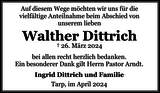 Anzeige für Walther Dittrich