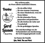 Anzeige für Gerd