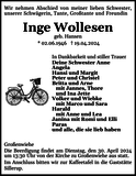 Anzeige für Inge Wollesen