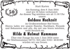 Anzeige für Goldene Hilde Helmut Kammann