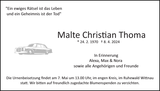 Anzeige für Malte Christian Thoma