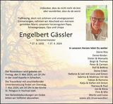 Anzeige für Engelbert Gässler