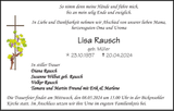 Anzeige für Lisa Rausch