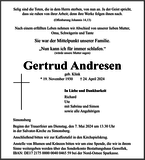 Anzeige für Gertrud Andresen