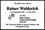 Anzeige für Rainer Wolderich