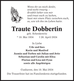 Anzeige für Traute Dobbertin