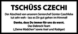 Anzeige für Günter Czechleba