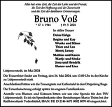 Anzeige für Bruno Voß