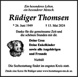 Anzeige für Rüdiger Thomsen