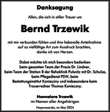 Anzeige für Bernd Trzewik