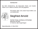 Anzeige für Siegfried Arnold