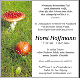 Anzeige für Horst Hoffmann