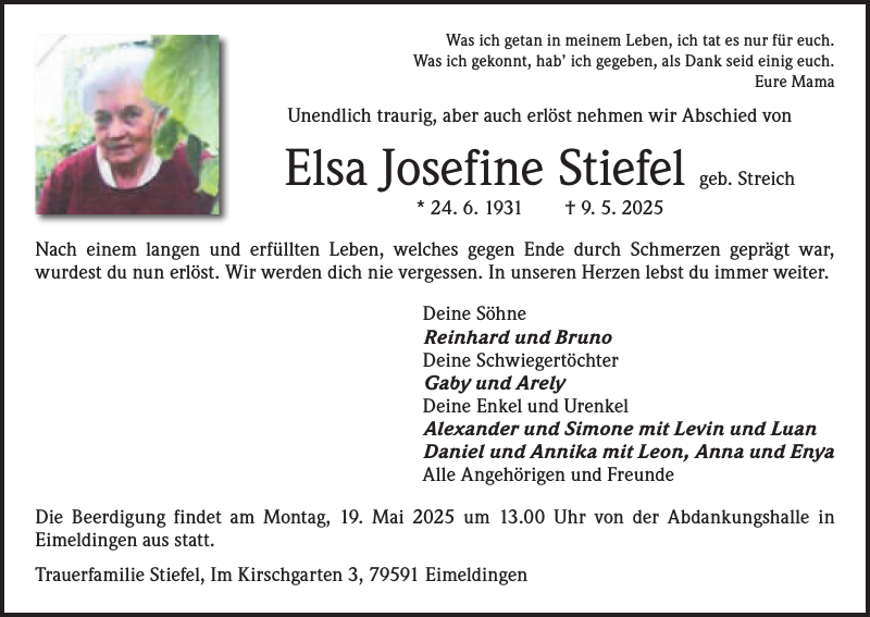 Elsa Josefine Stiefel