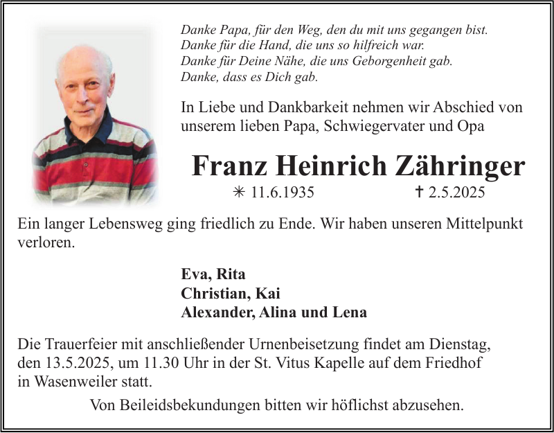 Franz Heinrich Zähringer
