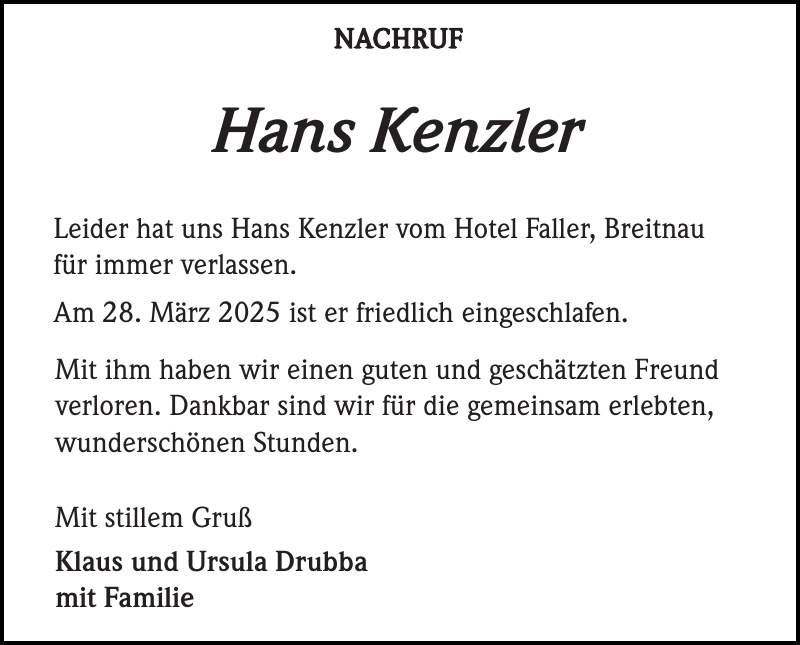 Hans Kenzler