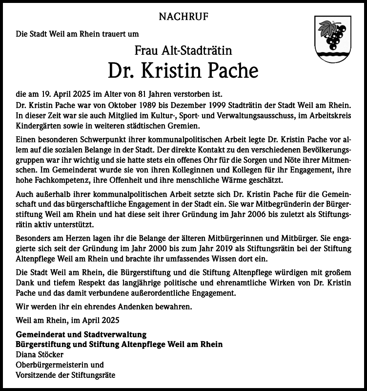 Dr. Kristin Pache