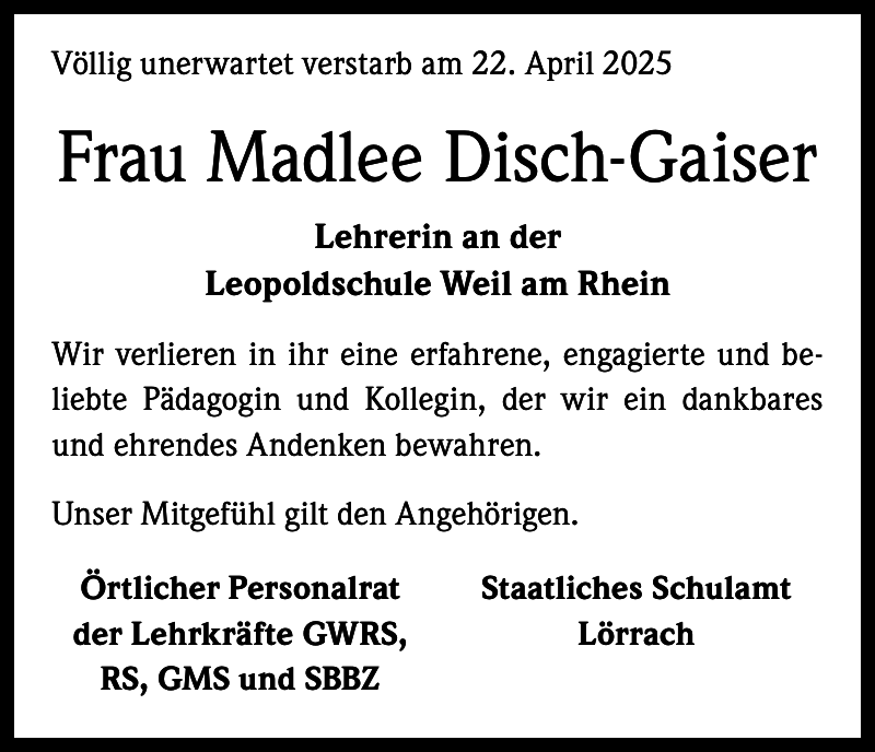Madlee Disch-Gaiser