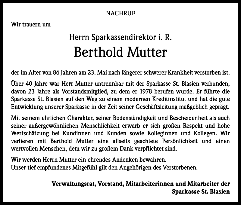 Berthold Mutter