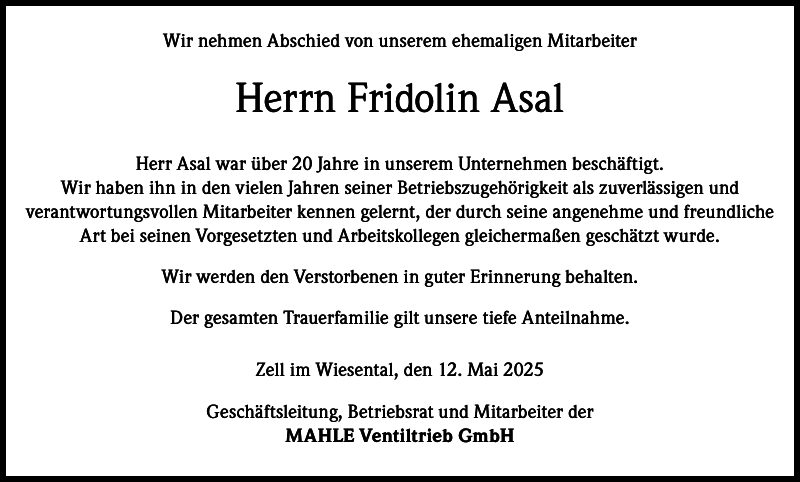 Fridolin Asal