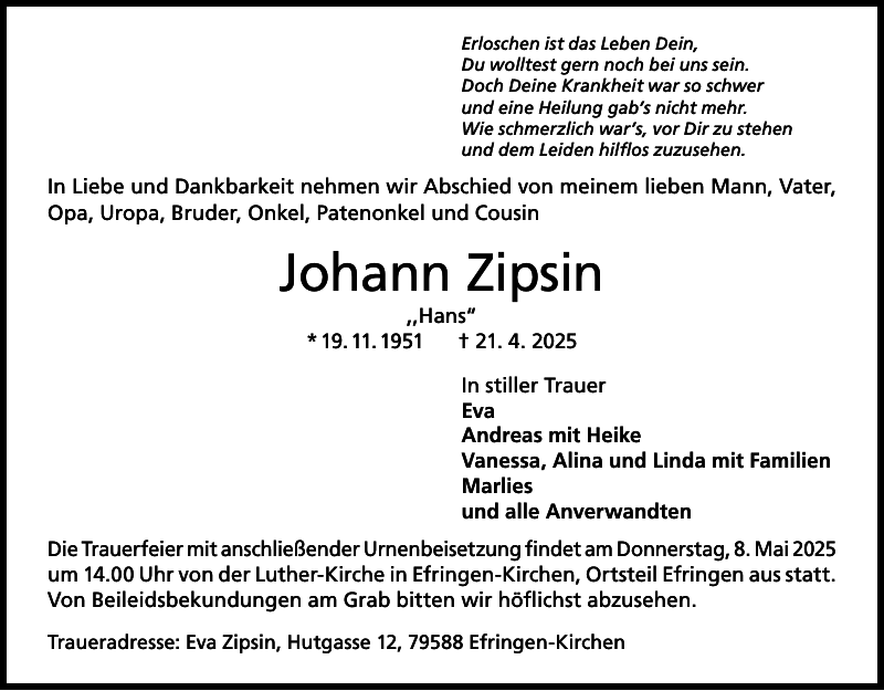 Johann Zipsin