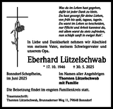 Anzeige für Eberhard Lützelschwab